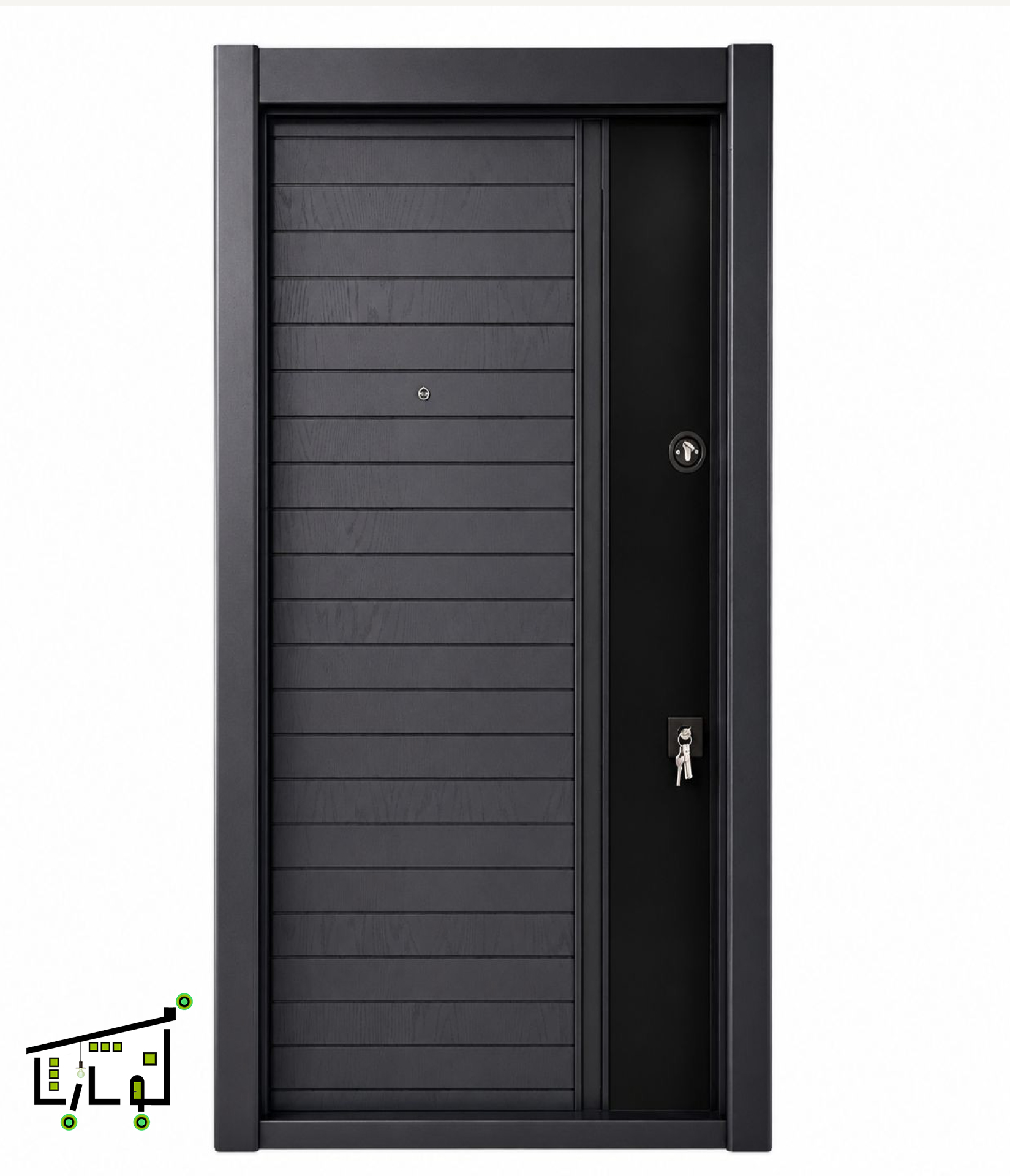 درب ضد سرقت ترک مدل مدرن شیشه سکوریت DK-13