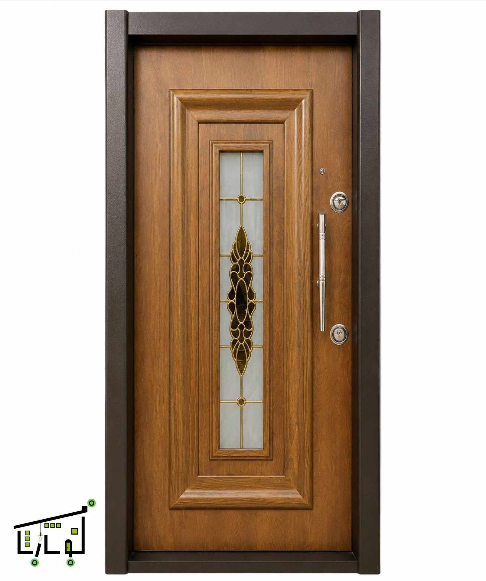 درب ضد سرقت ترک مدل ونوس شیشه خور